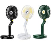Ventilador de mesa plegable, soporte para teléfono, ventilador de refrigeración, regalo de verano para familiares y amigos blanco