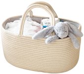 Organizador de pañales Organizador de pañales Estuche para guardar artículos de bebé Estuche elegante para pañales Almacenamiento de pañales Bolsa para pañales Caja para pañales Cuerda de algodón Cuerda para tejer Algodón