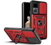 Funda protectora de cámara para VIVO V30 Pro, V30 Lite, V29, V27, V27E, V25, V23e, V23, VIVO Y200, Y100, X80 Lite, Armor Hybrid Ring Back Cover For VIVO V30 Pro 5G negro