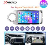 Radio con GPS para coche, reproductor multimedia con Android 2 Din, estéreo, Carplay, vídeo, para Toyota Yaris LHD RHD 2012-2017 4 core 1GB+32GB carplay
