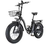 KETELES Bicicleta eléctrica KF9 de 2000 W con motor dual, batería de litio de 48 V y 26 Ah, bicicleta eléctrica plegable de 20 x 4 pulgadas con neumáticos anchos, bicicleta eléctrica para nieve para adultos