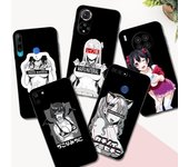 Funda de TPU negra para Huawei Honor X8, 50 Lite Pro, 10 Lite, Nova 5t, 8, 9 Pro 4G, 5G y 8i, diseño de chica Waifu Anime Honor 50