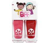 SuncoatGirl, Beautys Nail Polish Duo Set, Ballerina Pink Shimmer & Cherry Red, 2-piece set