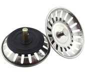 Sagit 2 uds cocina fregadero de acero inoxidable colador cesta tapón filtro One Size plata