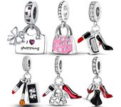 Bolsa de lápiz labial de Plata de Ley 2023 925, abalorios de Perfume aptos para Pulsera Original, collar para mujer, regalo, joyería fina