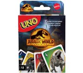 Mattel UNO: Jurassic World Dominion - Juego de cartas familiar