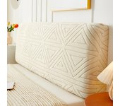 Funda para cabecera de cama elástica, suave, color sólido, a prueba de polvo, lavable, para cama, dormitorio, decoración L120cm X H50-60cm