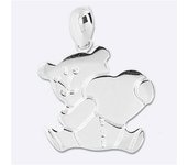 Les Trésors De Lily [J5264] - Pendentif Argent 'Teddy' argenté (rhodié) - 18x18 mm plata