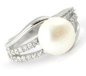 Anillo de plata 'Scarlett' Blanco 52