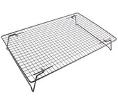 Rejilla de enfriamiento de hierro para pan, galletas, pasteles, accesorios para horno, postres, cafeterías y panaderías. negro