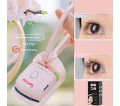 Rizador de pestañas eléctrico rosa, modelo de carga, calentamiento rápido, portátil, moldeador y duradero, Clip para pestañas rizadoras color rosa