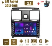 icreative Reproductor de vídeo Multimedia 2 Din Android Car Radio para UAZ Patriot 2012-2016 con botón perilla WiFi 1 + 16GB 1+16GB