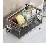 Escurridor de fregadero de acero inoxidable para cocina, soporte para grifo, escurridor de jabón, toallero, organizador de accesorios de cocina