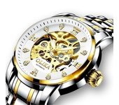 Nuevo reloj de lujo de marca TOP para hombre con caja, relojes mecánicos de acero Nights Light para hombres de negocios