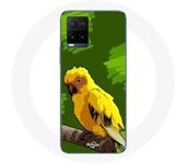Coque pour Vivo Y21s 2021 / Y21 2021 Oiseaux de Perruches jaune Fond Vert