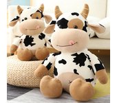 Juguete de vaca, animales de peluche bonitos, muñeco suave de ganado, regalo de cumpleaños para niños 30cm