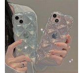 Funda transparente con lentejuelas y purpurina de diamantes 3d para Iphone 13 12 11 Pro Max Xs Max Xr X 7 8plus funda de silicona transparente con diamantes 3d For iPhone XR