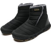 TUINANLE Botas de Mujer Botas de Invierno cálidas Zapatos de Piel de Tobillo Botas de Nieve Impermeables Hombres Tallas Grandes 36 negro