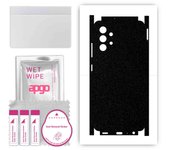 apgo Protective Skin Sticker for the back+sides compatible with Samsung Galaxy A32 4G, Full Wrap Film, Foil, Vinyl - Pattern Matte Black