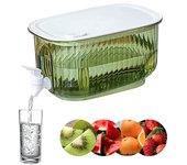 Botella de agua fría Tetera Dispensador Jarra Fuente con grifo Hervidor Jarra de jugo Olla para beber Vasos de plástico Lata de refrigerador