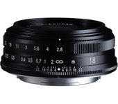 Voigtlander Voigtlander 18 mm Lente gran angular de enfoque único asférica negra Fujifilm Lente intercambiable FUJIFILM COLOR-SKOPAR F2.8 Montura X Montura X negro