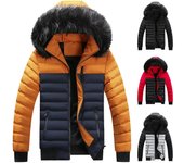 Nueva chaqueta térmica con capucha y acolchado para hombre en otoño e invierno L