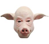 Máscara de cabeza de cerdo de sierra aterradora para Halloween, máscara de látex de cara completa para fiesta de disfraces, máscara de animales horribles, decoración de fiesta de Halloween, accesorio de látex