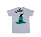 HARRY POTTER Camiseta de algodón con silueta de Hogwarts para niña 12-13 negro