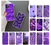 Funda de teléfono para Iphone 14 Pro Max 13 12 11 Pro Max Xs Xr X 12mini 7 8 Plus Se Funda púrpura estética iPhone 13mini