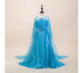 Vestido de princesa Elsa con temática de Frozen para actuaciones infantiles 120cm azul claro