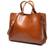 Bolsos de cuero para mujer, bolso con asa superior, bolsos Vintage para mujer, bolsos de hombro para mujer, bolso de mano de gran capacidad azul