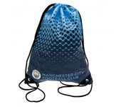 Bolsa de deporte con cordón con diseño desteñido del Manchester City FC 44 x 33cm azul/negro