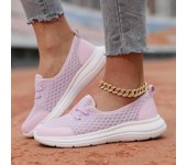 Zapatillas transpirables para correr para mujer, zapatos deportivos ligeros antideslizantes para mujer, zapatillas suaves para exteriores con cordones, tenis de moda 36 azul