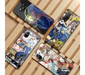 Funda de Teléfono Reencarnado Como un Limo Para Xiaomi 12 11T 10 9 Redmi Note 11 10 10S Pro Redmi 9 9A 8 Cubierta de Teléfono de Cristal PC Negro Xiaomi 12-12X