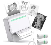 Impresora portátil sin tinta 2024, mini impresora de bolsillo, impresora térmica con etiquetas adhesivas para notas fotográficas, impresión inalámbrica sin tinta con Bluetooth color rosa