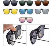Gafas de sol polarizadas ultraligeras Gafas de sol con clip para miopía para hombres y mujeres Gafas de sol que cambian de color negro