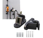 Abrazadera de soporte de pared con clips fijos, soporte de montaje con tornillos portátil para cargador EV portátil tipo 2
