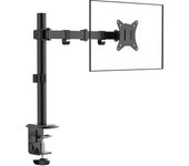 Brazo de monitor para invernadero, brazo largo compatible con capacidad de carga, se puede ampliar a aproximadamente garantía de 17 a 32 pulgadas, ~6,5 kg, 400 mm, 4 ejes, 3 años negro