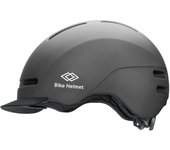 Casco de bicicleta Mixiu para ciclismo de montaña, para ir al trabajo o para carretera con luz LED, unisex, para adultos, a prueba de golpes, ligero. gris