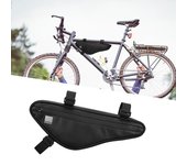 Bolsa para cuadro de bicicleta, bolsa impermeable para bicicleta, bolsa triangular para bicicleta, bolsa debajo del tubo, bolsa para cuadro frontal negro