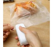 Mini máquina selladora de bolsas térmicas de 4 colores, selladora de paquetes, bolsas térmicas de plástico para alimentos, selladora portátil, accesorios de cocina color rosa