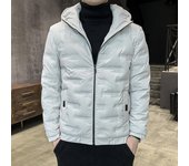 Chaqueta de plumón de invierno para hombre, chaqueta gruesa, versión coreana, chaqueta de plumón ligera y corta para hombre M rojo