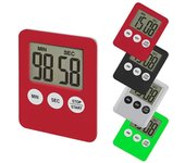 Temporizador de cocina con pantalla Digital LCD fina de 5 colores, reloj magnético con alarma y cuenta regresiva cuadrada para cocinar blanco