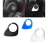 Llavero de encendido de coche de acero inoxidable, cubierta decorativa, embellecedor de lentejuelas para coche Peugeot 2008, 208, 308, 408, 508, 3008 negro