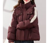 Abrigos de invierno de moda para mujer, abrigos gruesos y cálidos, con capucha, holgados, de talla grande, chaquetas para mujer S negro