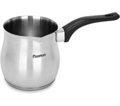 Cafetera turca hecha a mano Cafetera de acero inoxidable resistente a altas temperaturas para uso doméstico Cafetera hecha a mano One Size plata
