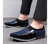 Zapatos de cuero de negocios Whoholl, mocasines, mocasines casuales transpirables para hombres, zapatos cómodos para hombres, zapatillas de verano para hombres 52 38 blanco