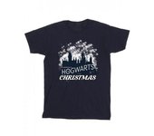 Harry Potter Mens Hogwarts Christmas T-Shirt L blanco