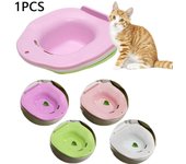 1 Uds. Urinario de entrenamiento para el baño para gatos, orinal, suministros de entrenamiento para el baño púrpura
