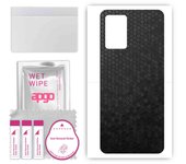 apgo Protective Skin Sticker for the back compatible with Realme 8s 5G, Wrap Film, Foil, Vinyl - Pattern Black Honeycomb